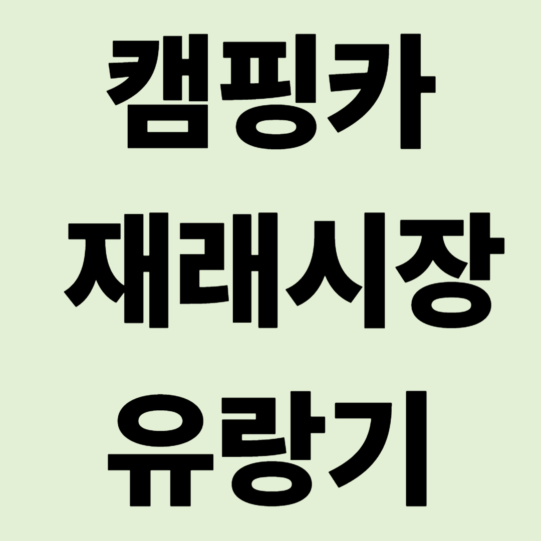"냉장고 채우러 시장 갑니다" 캠핑카 부부의 전국 재래시장 유랑기