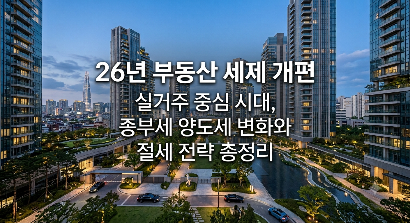 [26년 부동산 세제 개편] 실거주 중심 시대! 종부세&middot;양도세 변화와 절세 전략 총정리