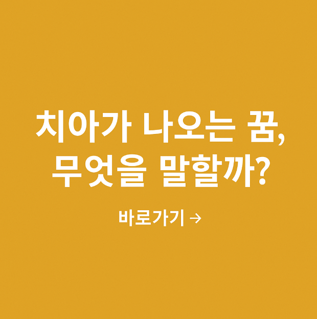 치아가 나오는 꿈