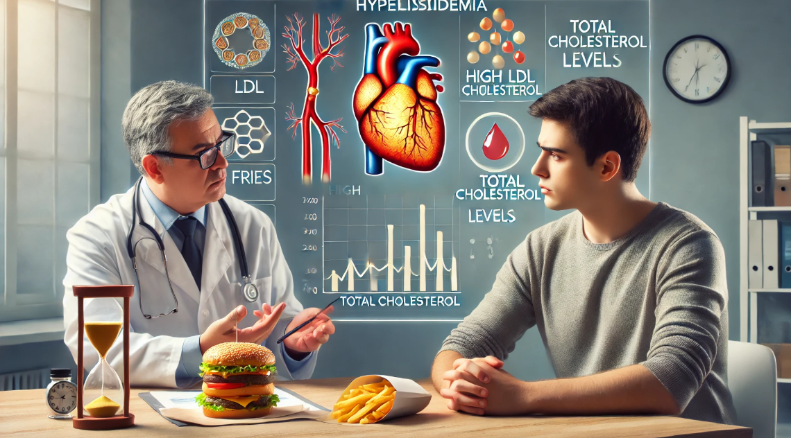 고지혈증 환자가 의사랑 상담하는 사진