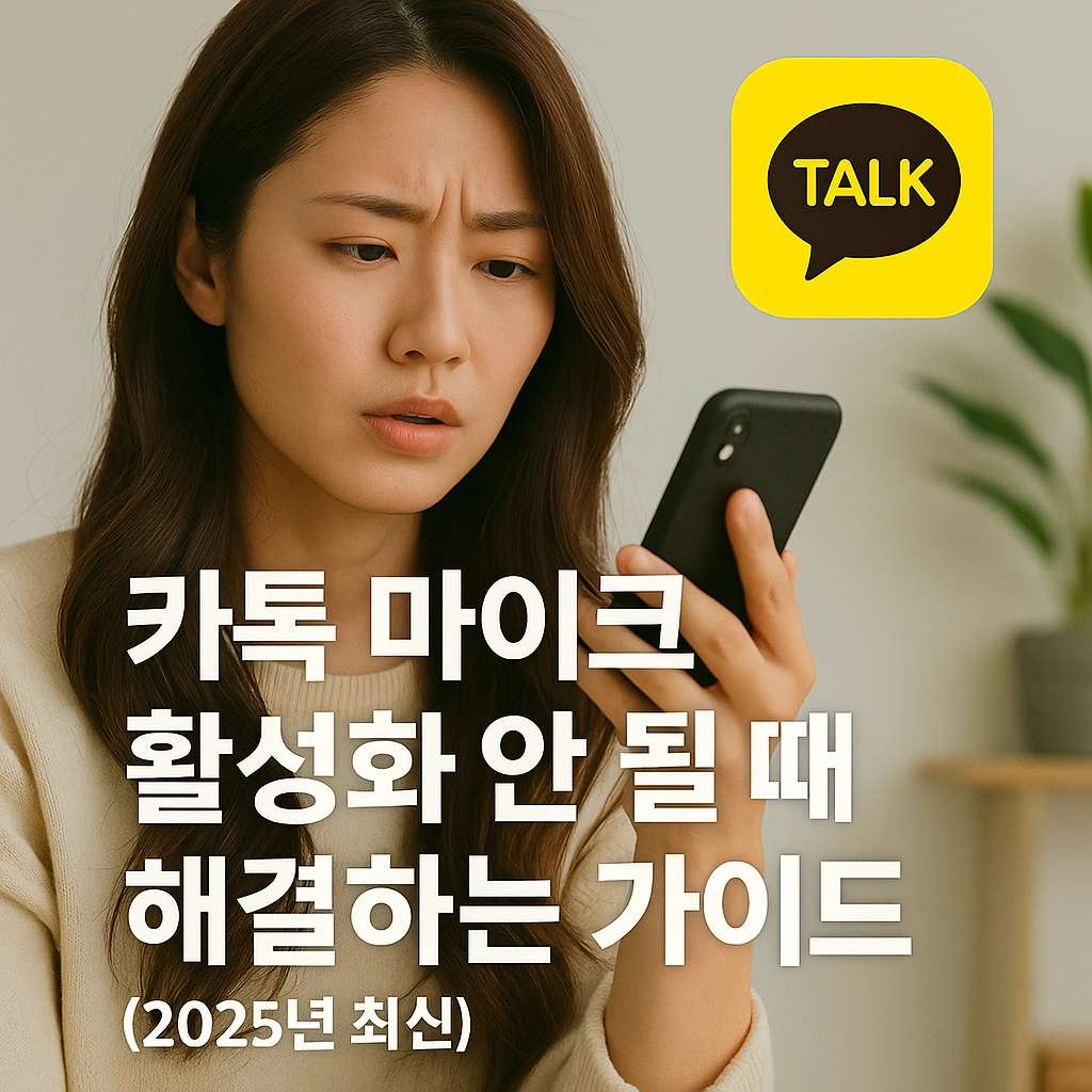 카톡 마이크 활성화 안 될 때 해결하는 가이드 (2025년 최신)