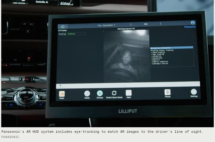 2022년형 벤즈에 장착된 놀라운 파나소닉 AR 내비게이션/헤드업 디스플레이(HUD) VIDEO:Jet Fighter With a Steering Wheel: Inside the Augmented-Reality Car HUD