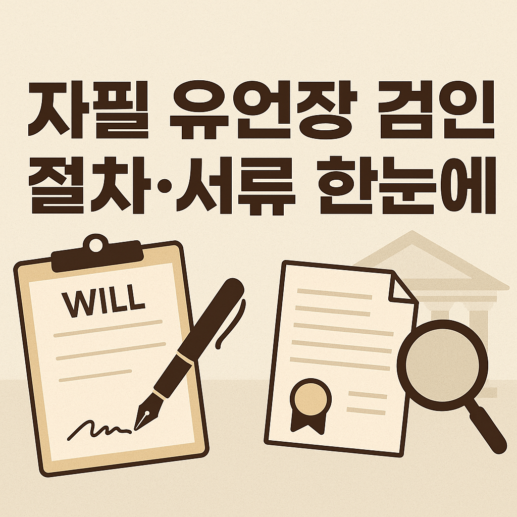 자필 유언장 검인신청 절차