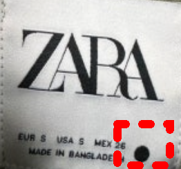 자라 라벨에 표시된 도형의 의미