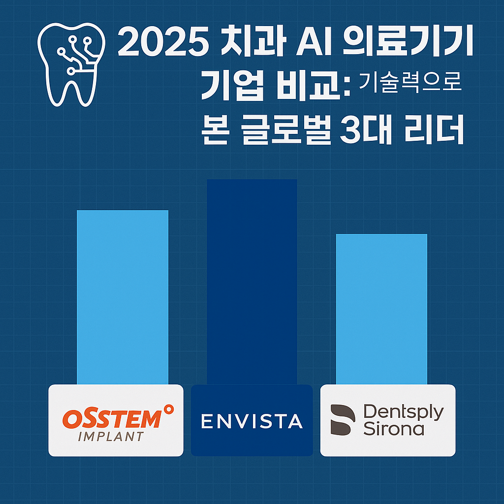 2025 치과 AI 의료기기 기업 비교: 기술력으로 본 글로벌 3대 리더