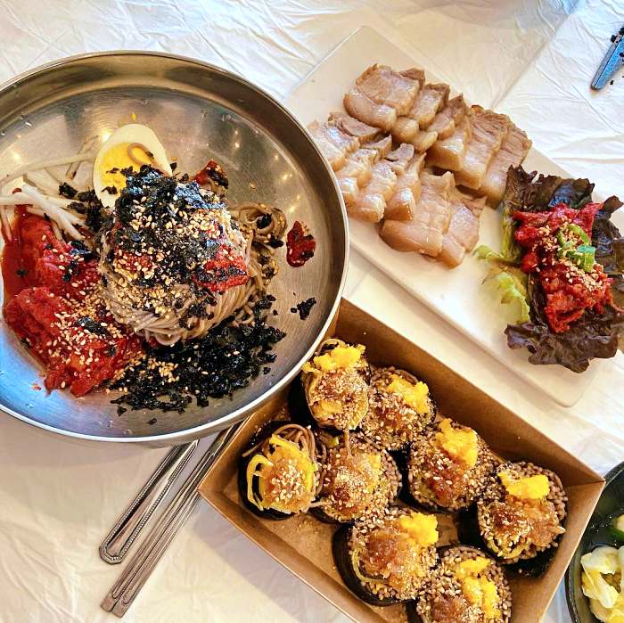 생방송 오늘저녁 강릉 강문 해변 밥 대신 메밀면을 넣은 메밀 김밥 맛집