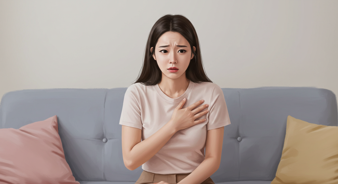 가슴 답답, 숨 안찬데 답답, 위식도 역류질환