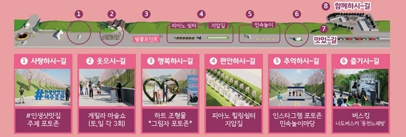 여주 흥천 남한강 벚꽃 축제 개화시기