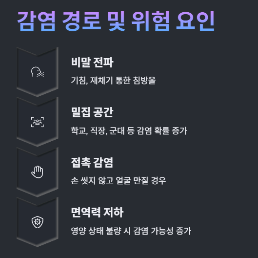 감염 경로 및 위험 요인