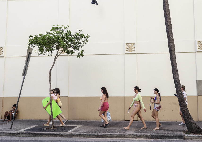 와이키키비치 노숙자