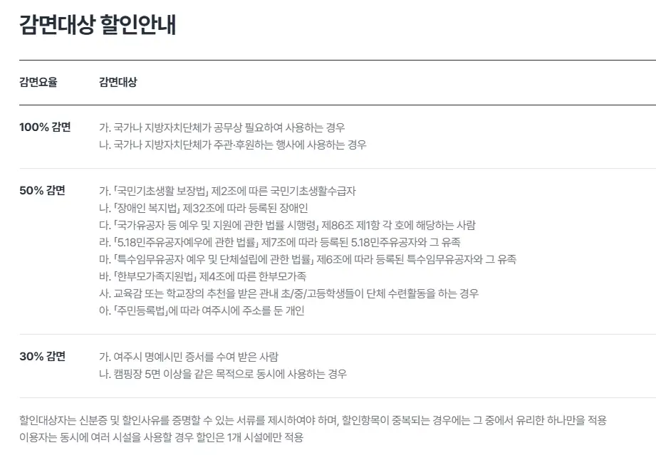 여주 강천섬 캠핑장 이용 팁 할인