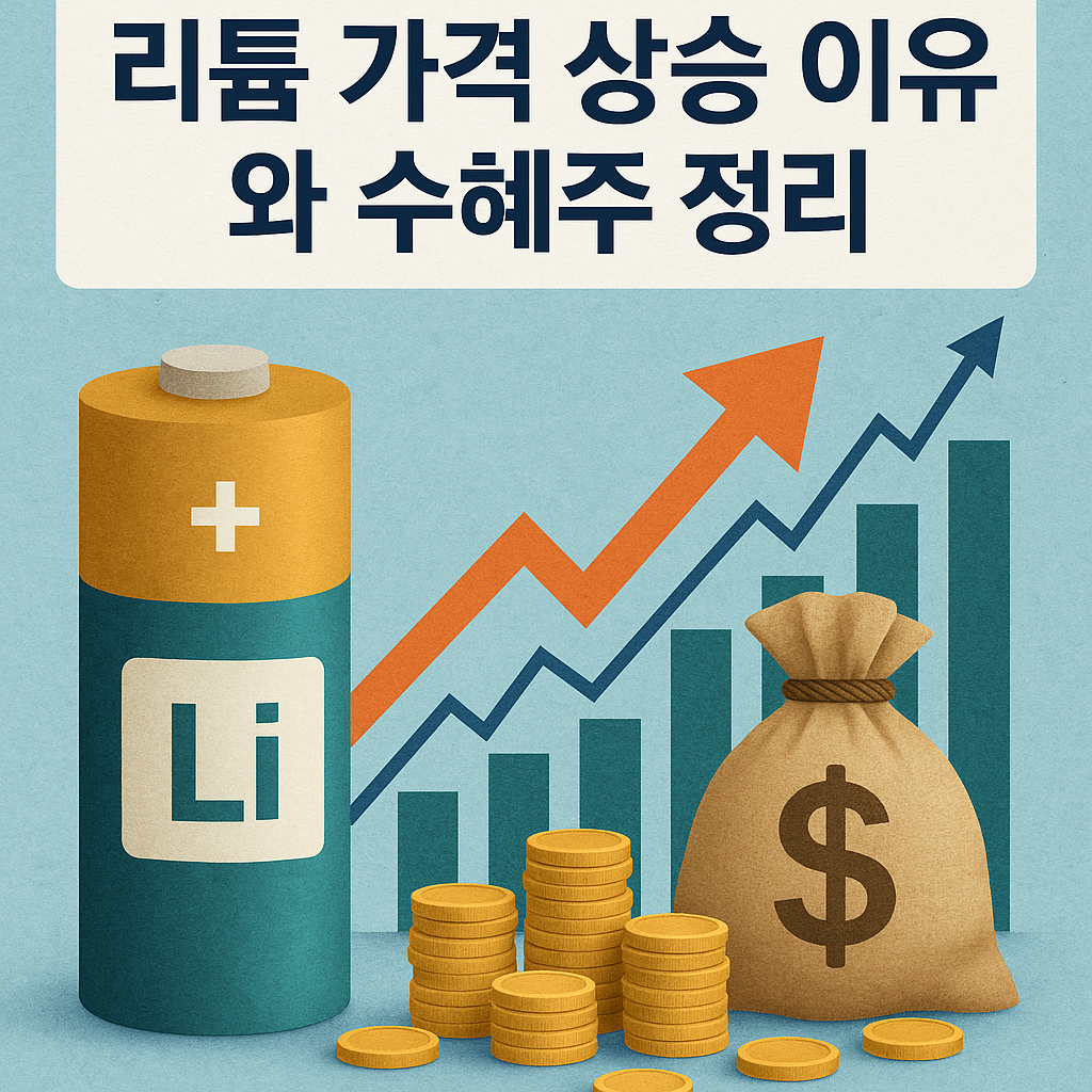 리튬 가격 상승 이유와 수혜주 정리 관련 사진