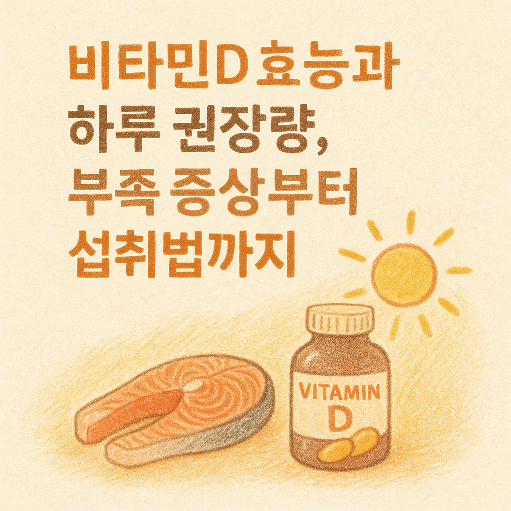 비타민D 효능과 하루 권장량, 섭취법 총정리