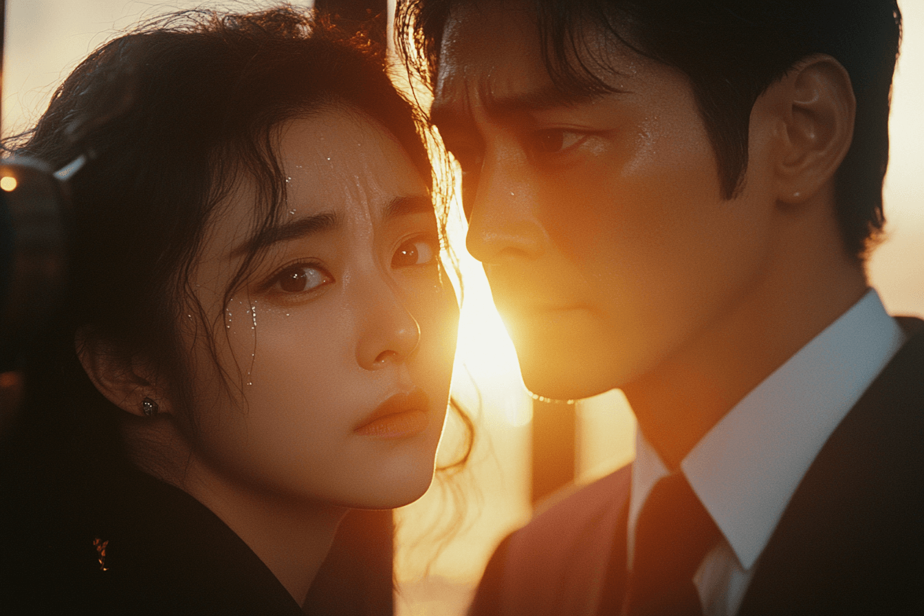 슬픈-표정의-남성과-여성