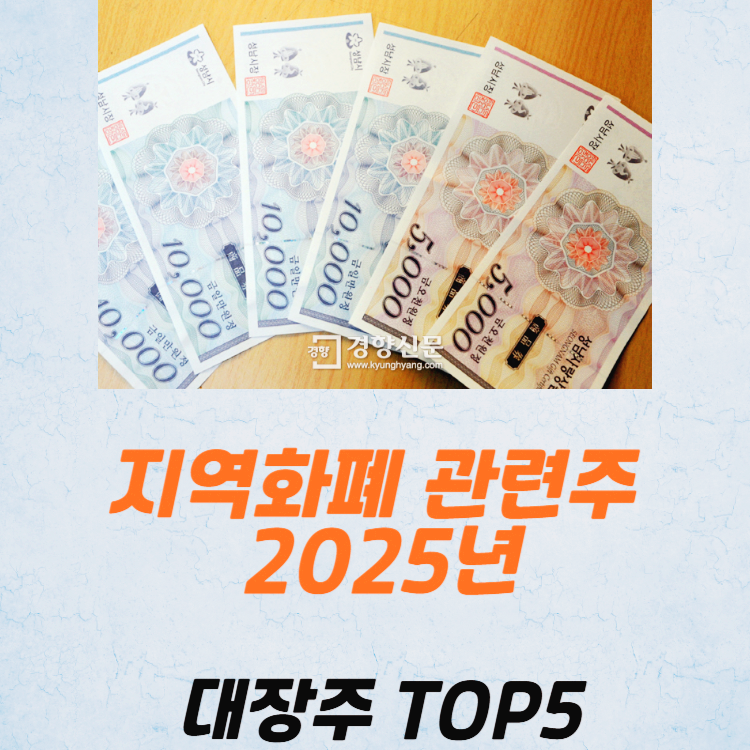 지역화폐 이재명 관련주 대장주 TOP5