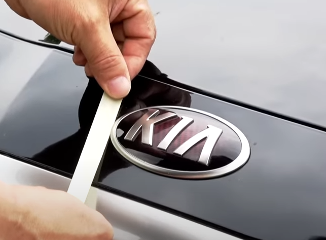 엠블럼제거-마스킹테이프