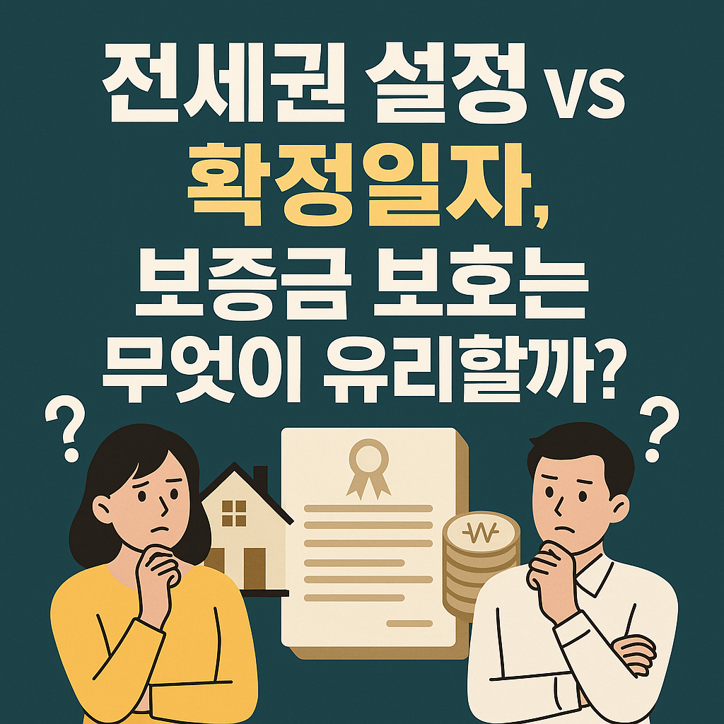 전세권 설정 vs 확정일자, 무엇이 내 전세금을 더 안전하게 지켜줄까?