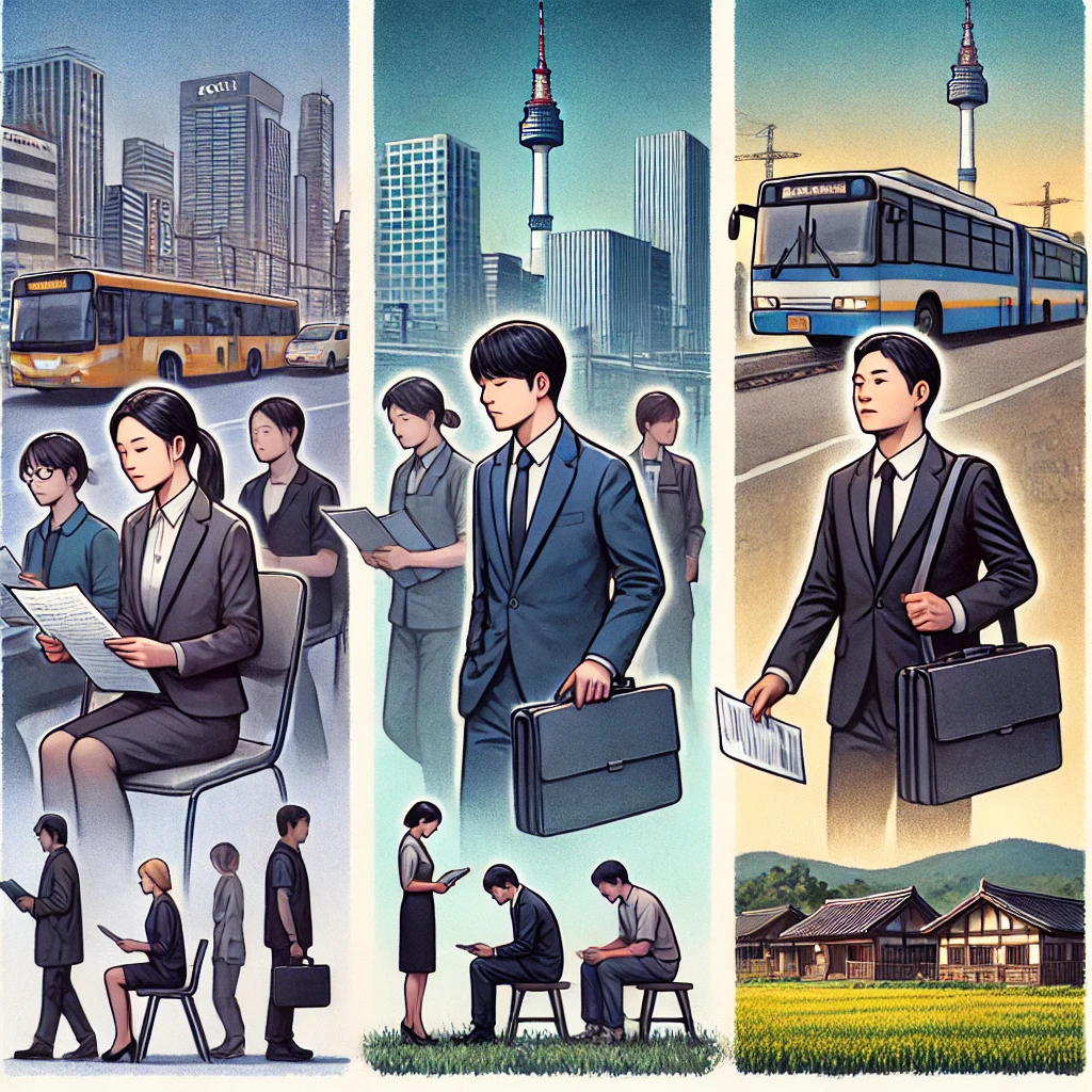 서울, 수도권, 지방 지역의 취준생