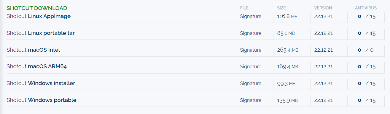 OS 에 맞는 프로그램 선택