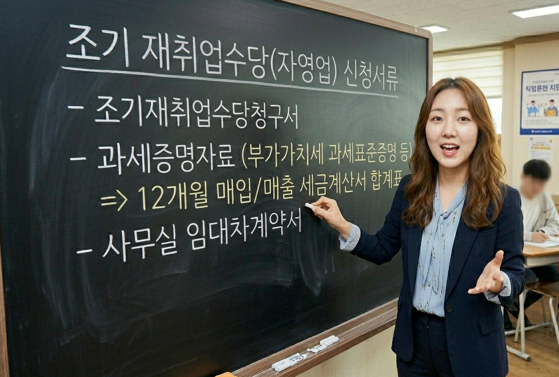 조기 재취업수당(자영업) 신청서류 안내 썸네일 이미지