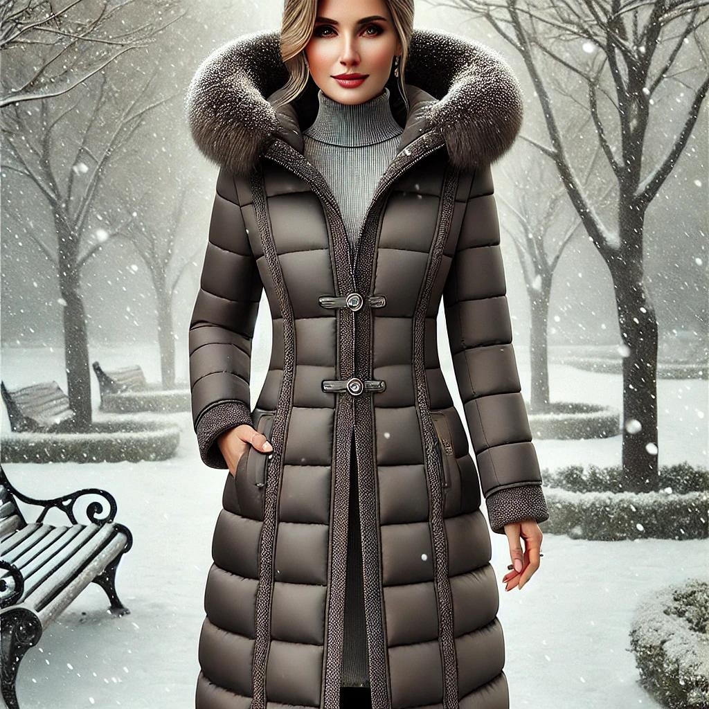 중년여성패딩롱코트