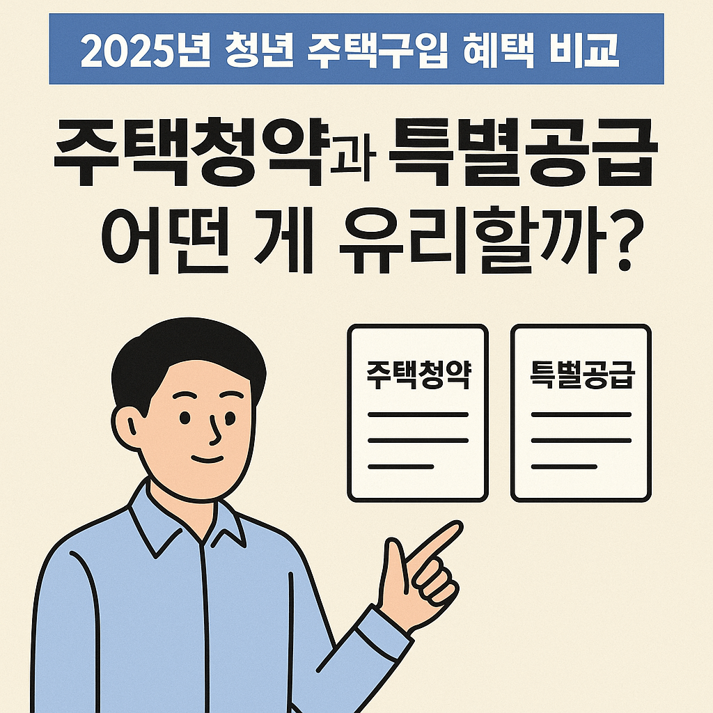 2025 청년 취업자 주택 구입 혜택 총정리|주택청약 vs 특별공급 비교