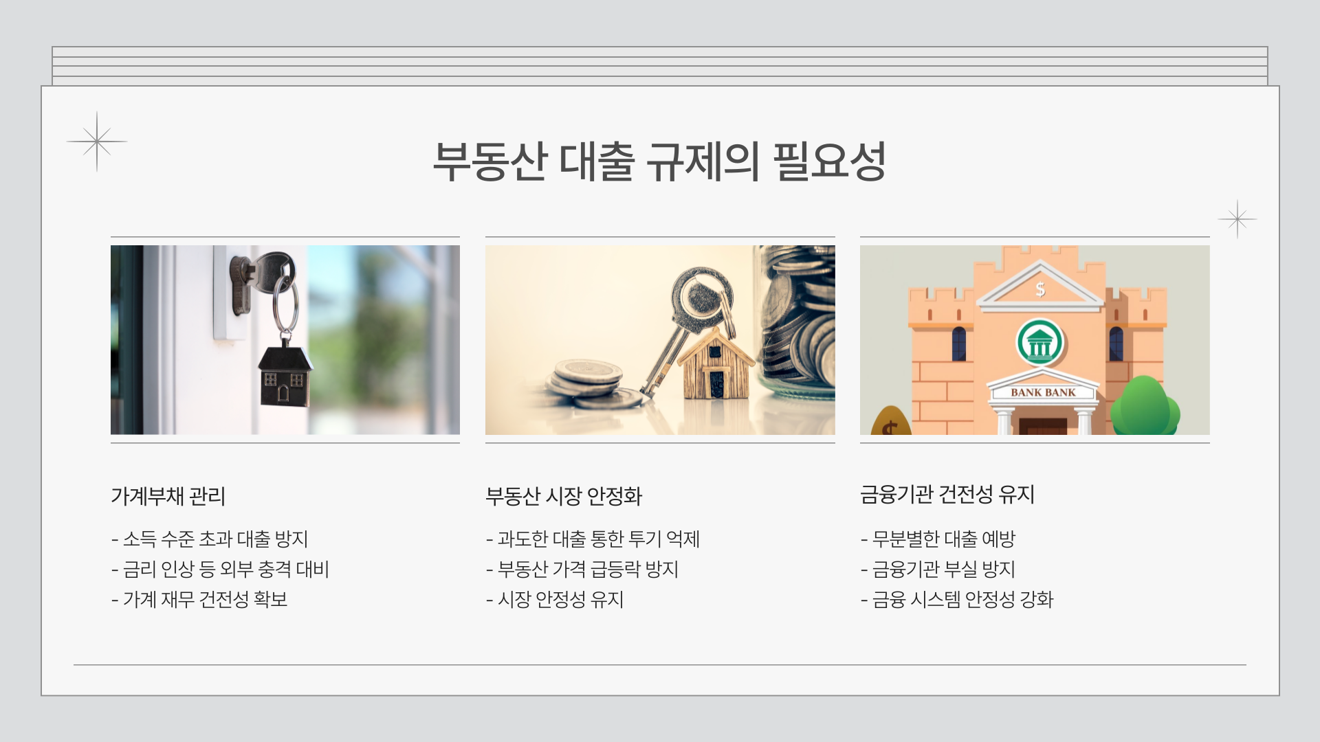부동산대출규제-필요성