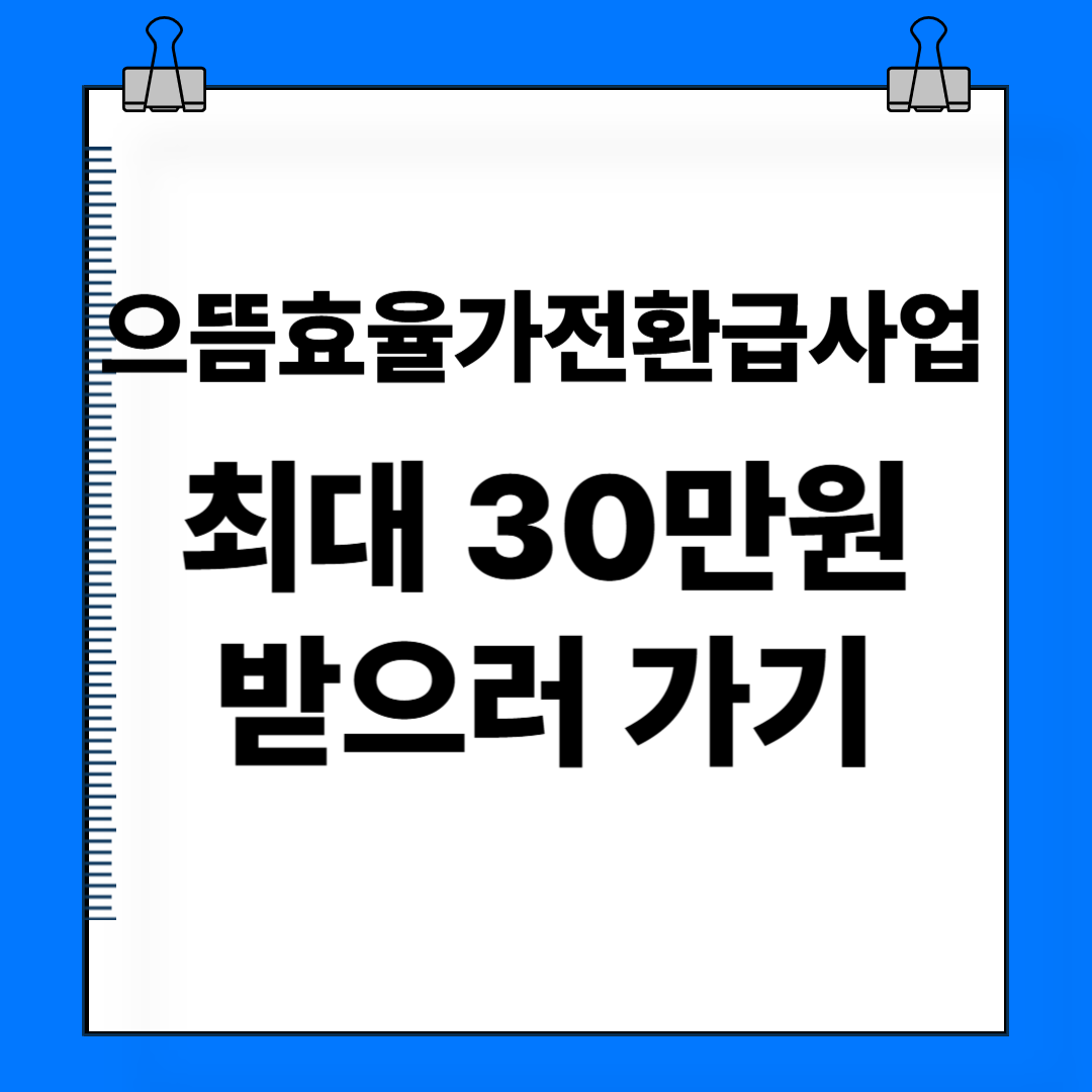 으뜸효율 가전환급사업, 고효율 가전 제품 구매비용 지원사업,