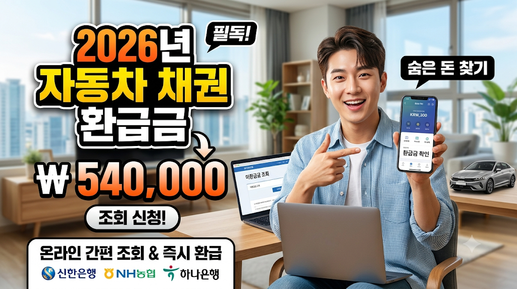 2026년 자동차 채권 환급금 간편조회 신청방법