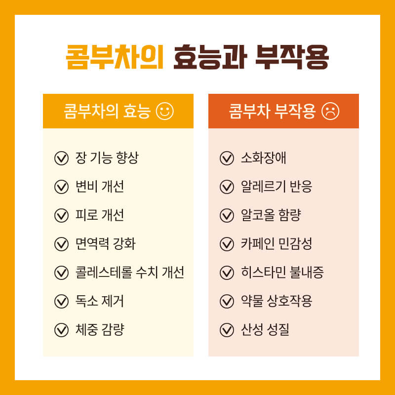 콤부차의 효능과 부작용