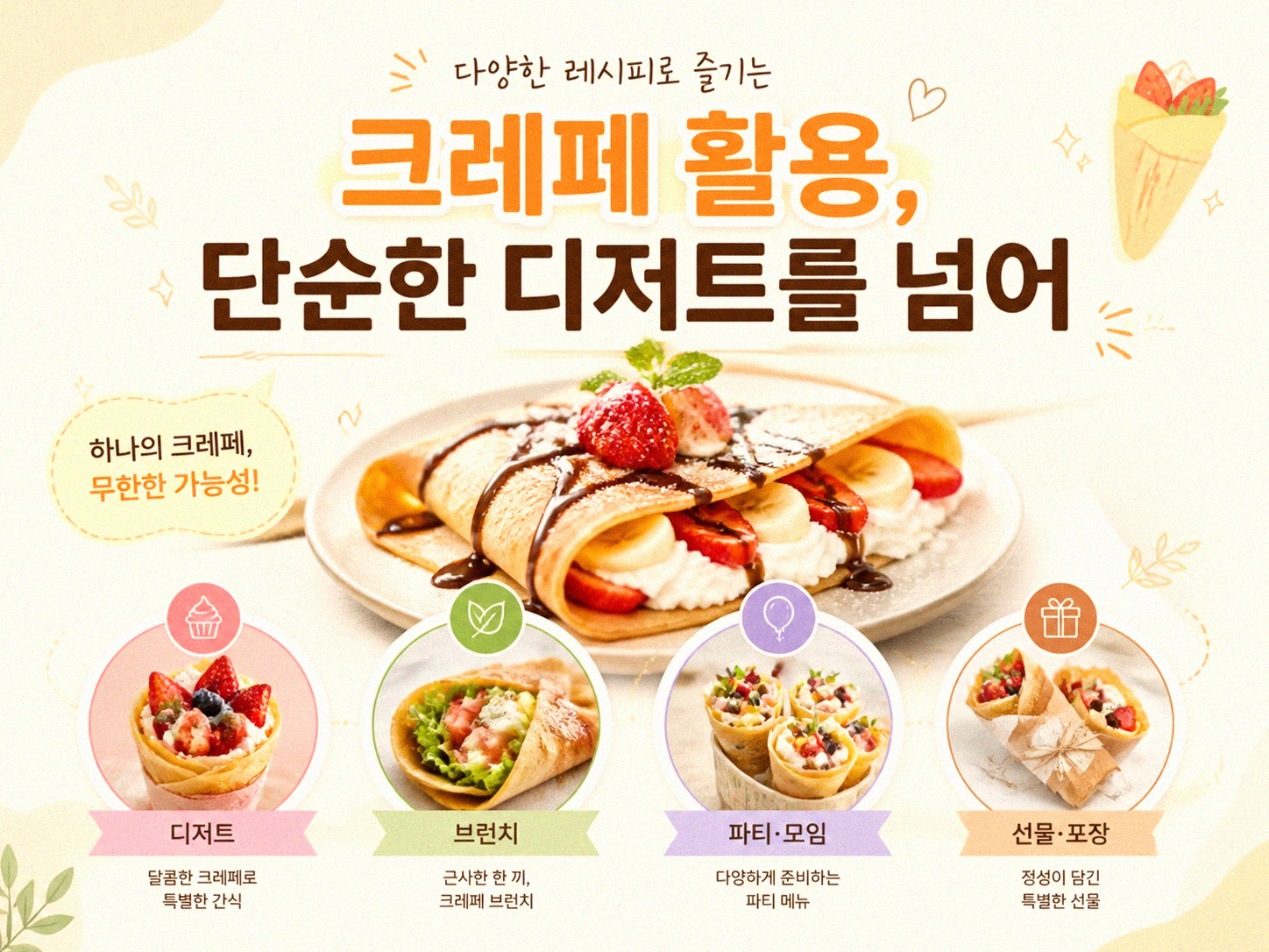 크레페를 집에서 만들어보니 어땠나