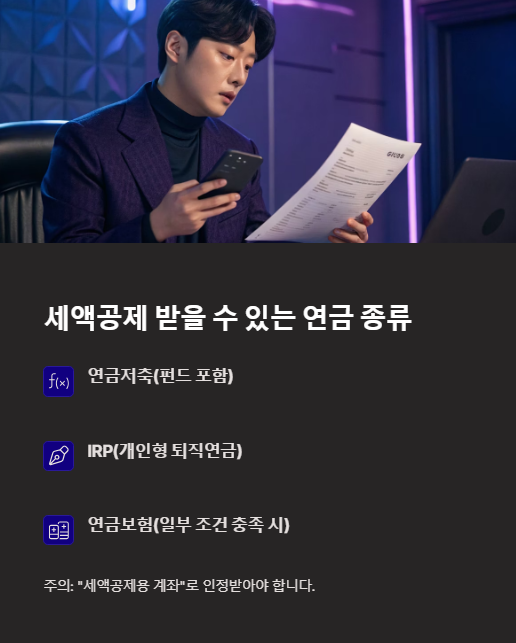 세액공제 받을 수 있는 연금 종류