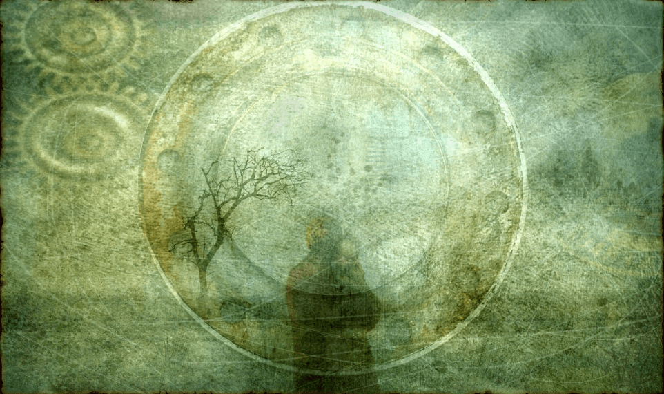 초록색의 신비한 문양의 모습