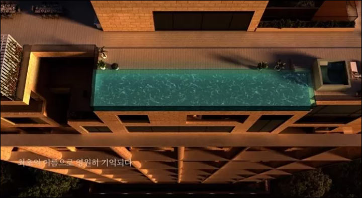 루프탑 수영장의 모습