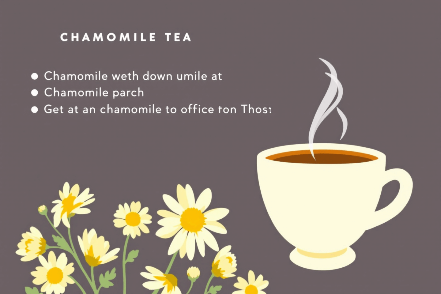 캐모마일차 사진입니다.