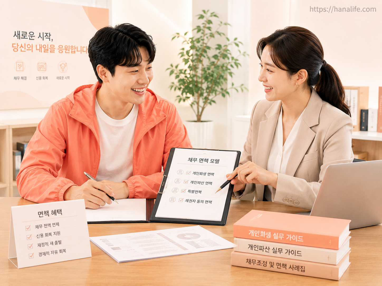 법률 전문가와 1:1 상담을 나누며 자격 요건 서류를 정밀하게 검토하는 직장인 유저의 신뢰감 있는 실물 사진