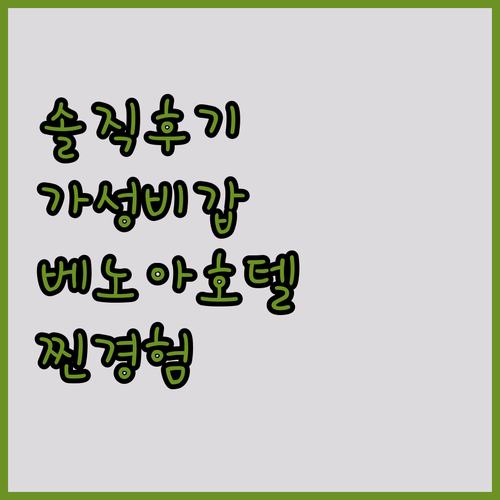 아이온 발리 베노아 숙박 후기 솔직한