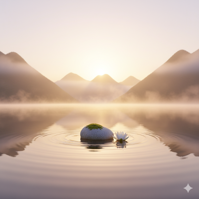 평화는 바깥세상이 고요해질 때 찾아오는 것이 아니라, 내 안의 소란을 잠재울 때 시작됩니다. 우리는 흔들리는 상황 속에서도 흔들리지 않는 내면의 중심을 찾는 영적 통찰을 필요로 합니다.
틱낫한 스님은 이 중심을 '지금 이 순간이 나의 집이다'라는 문장으로 요약합니다. 이 짧은 문장은 불안할 때 우리의 마음을 미래의 위협이나 과거의 트라우마에서 현재 순간의 삶으로 즉시 데려오는 닻(Anchor)의 역할을 합니다.