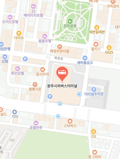 원주시외버스터미널 위치