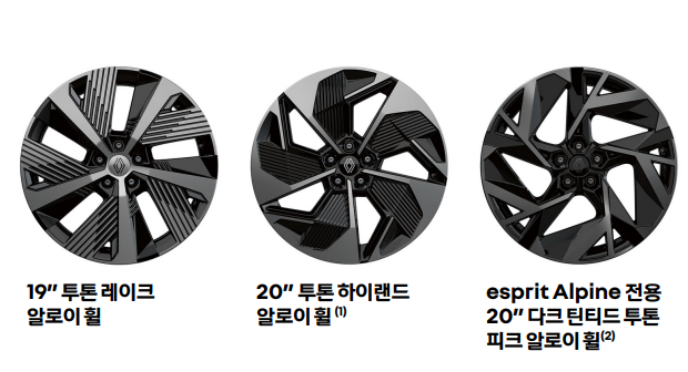 르노 그랑콜레오스 휠디자인