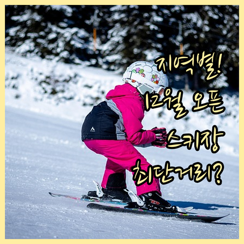 수도권 및 영남권 스키장 12월 오픈..