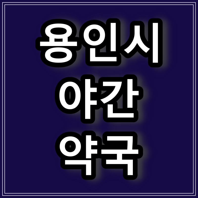 용인시 야간약국