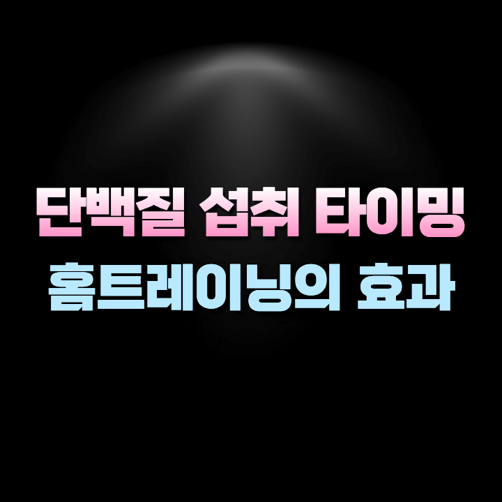 단백질섭취타이밍홈트레이닝의효과