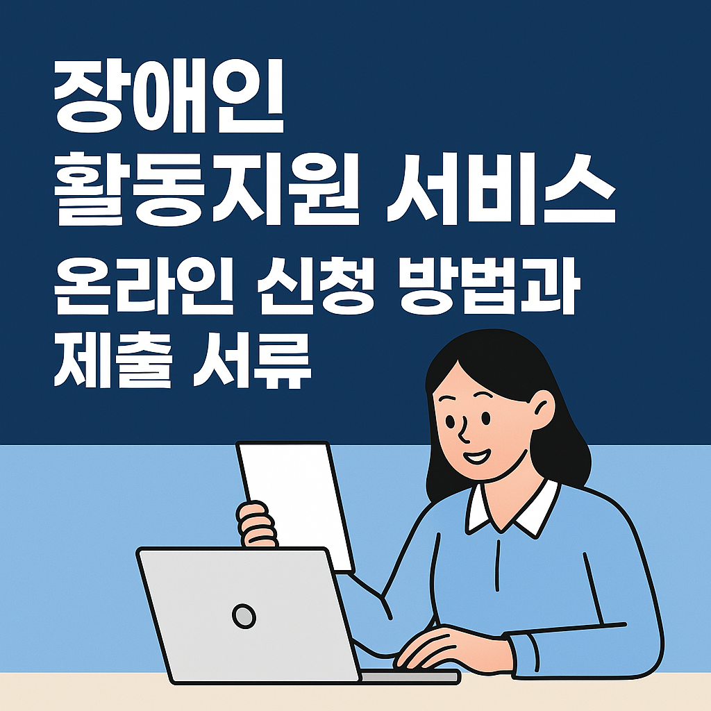 장애인 활동지원 서비스 온라인 신청 방법 서류 안내