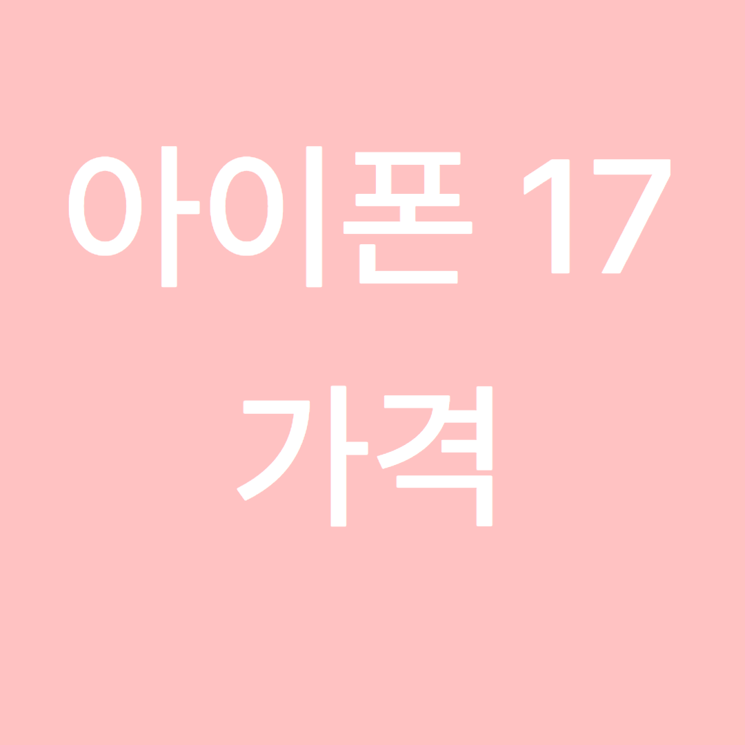 아이폰 17 가격