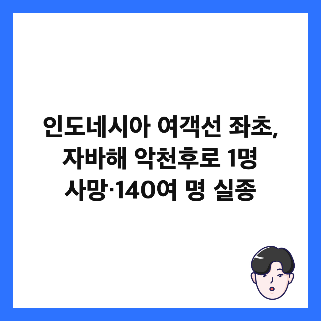 인도네시아 여객선 좌초, 자바해 악천후로 1명 사망&middot;140여 명 실종 썸네일