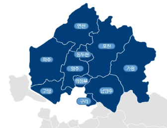 경기북부 지도사진
