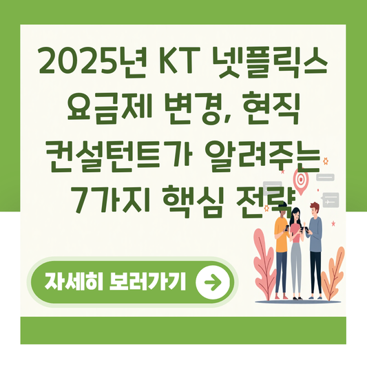 2025년 KT 넷플릭스 요금제 변경, 현직 컨설턴트가 알려주는 7가지 핵심 전략 대표 이미지