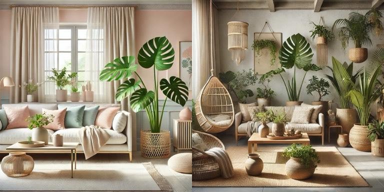 발리감성인테리어와 식물들