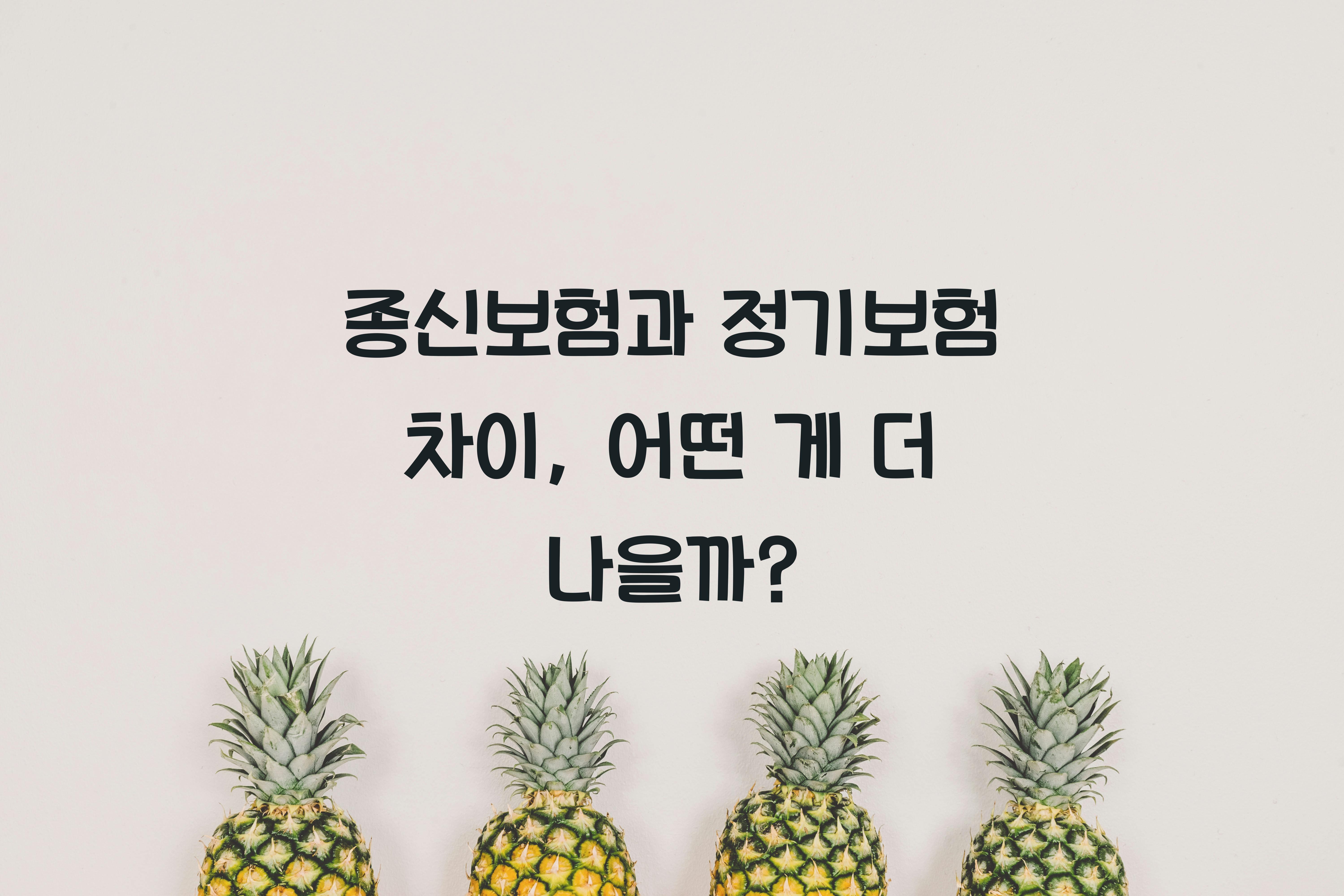 종신보험과 정기보험 차이